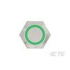 Alcoswitch AV19 SPL 5A FIX RING LED GREEN 24V AV1911R624Q04